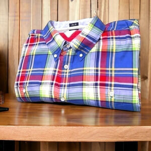 Tommy Hilfiger multi color button down shirt men’s size XL slim fit